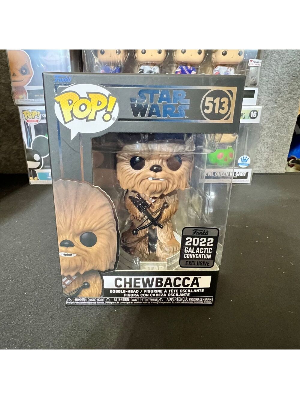 Funko Pop Star Wars Chewbacca 513 2022 Galactic Convention Exclusive New